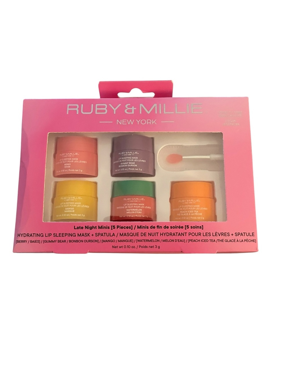 Ruby & Millie Hydrating Lip Sleeping Mask Minis Set, 6-piece. Korean beauty.